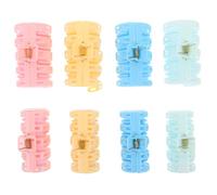 SAFIGLE 8pcs Heatless Plastic Hair Curlers for Bangs and Hair Reusable Curls Styling Rollers for Women Easy to Use at Home Travel