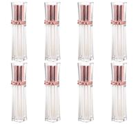 SAFIGLE 8pcs Lip Gloss Tubes: 3.5ml Empty Refillable Lip Balm Bottle with Wand for DIY Makeup Making - Plastic Containers for Skin Care Oil