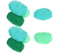 SAFIGLE 8pcs Milk Cotton 4-ply Yarn for Knitting DIY, Soft Cotton Knitting Yarn for Sweater Scarf Craft, Gradient Green Color Random, Suitable for Hand Sewing and Crochet Random Color
