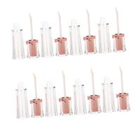 SAFIGLE 8pcs Mini Lip Gloss Tubes: 3.5ml Refillable Plastic Lip Balm Gloss Containers with Wand - Clear DIY Makeup Packaging Bottle