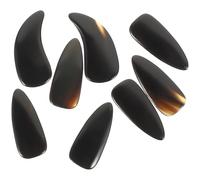 SAFIGLE 8Pcs Natural Horn Guzheng Finger Picks for Adults, Professional Double-Arc Large Size Plectrums, Guzheng Supplies Fingertip Protection for Traditional Chinese Zither Playing