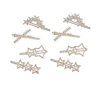 SAFIGLE 8pcs Pearl Hair Clips with Rhinestone Design Elegant Headdress Accessories for Weddings Parties Special Occasions Shiny Hairpins for Women