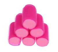 SAFIGLE 8pcs Self-adhesive Curler Hair Curlers DIY Sponge Lady Beach Overnight Path Sponge Soft Rollers Wet Smooth Large Foam Rollers Hair Curved Voluminous Wow Rosy