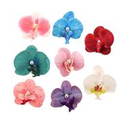 SAFIGLE 8pcs Simulated Orchid Hair Clip Floral Hair Accessories Hawaiian Flowers Beach Parties and Summer Styling Vibrant Colors and Realistic Design