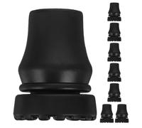 SAFIGLE 8pcs Trekking Pole Tips: Plastic Cane Tips Replacement 19mm Diameter - Anti-Slip Walking Stick Foot Pads Heavy Duty Crutch Foot Covers for Hiking Poles