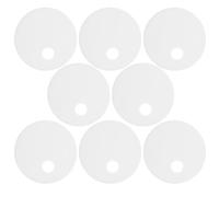 SAFIGLE 8pcs White Plastic Toilet Bolt Covers with Decorative Design and Full Coverage, Round Replacement Caps for Toilet Seat Screws, for Rental Properties and Hotel Restrooms