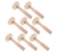 SAFIGLE 8pcs Wooden Mushroom Printmaking Tool Set with Ink Roller, Natural for DIY Art Projects and Home Decor Painting