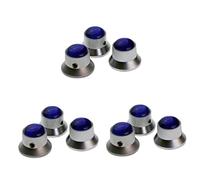 SAFIGLE 9pcs Bass Guitar Knobs Volume Tone Control Chrome Plated Easy Installation for Guitar Parts
