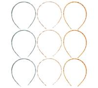 SAFIGLE 9PCS Non-Slip Plastic Hair Bands: Women Face Wash Headband with Teeth for Makeup - Slim Spa Headgear - Teen Girls Fashion Accessories for Skincare