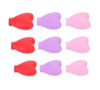 SAFIGLE 9pcs Silicone Makeup Brush Cover Protection Covers for Cosmetic Brush Heads Practical Silicone Material for Makeup Storage and Organization