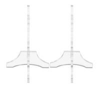 SAFIGLE Acrylic Double-layer Flute Display Stand for Soprano Recorder and Bamboo Flute with Stable Holder Pair Suitable for Woodwind Instrument Collection