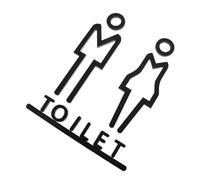 SAFIGLE Acrylic Toilet Signs for Men and Women Restroom Identification Plate Creative Washroom Sign Bathroom Plaque Clear Lavatory Door Indicator
