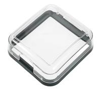 SAFIGLE Adhesive Socket Cover for Bathroom Wall Outlet Transparent Green Weatherproof Electrical Outlet Protector with Flip Design Self-adhesive Power Socket Shield