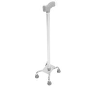 SAFIGLE Adjustable Aluminum Quad Cane with Slip Resistant Base for Elderly Men and Women Lightweight Walking Aid with Stable Four Legged Design for Enhanced Balance and Safety