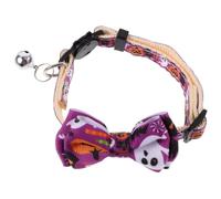 SAFIGLE Adjustable Halloween Pet Collar for Dogs and Puppies, Polyester Material with Delicate Design, Easy to Put and Take, Stylish Pumpkin and Ghost Hat Decoration for Dressing