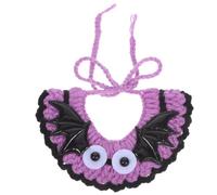SAFIGLE Adjustable Halloween Pet Collar Woolen Yarn Scarf for Small Cats and Dogs Neck Decorative Bat Party Bib Comfortable Lightweight Neckwear
