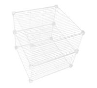 SAFIGLE Adjustable Upright Freezer Divider Shelf Organizer 37x37x36cm Iron Wire Rack for Chest and Deep Freezers Plastic Shelf Separator for Seafood Storage and Refrigerator Organization