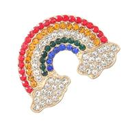 SAFIGLE Alloy Rainbow Brooch Pin Multi Purpose Fashionable Clothing Accessory for Women Charming Decorative Pin Suitable for Shirts Hats Scarves Handbags Party and Daily Wear