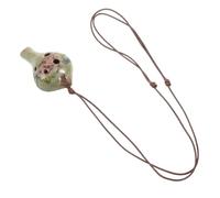 SAFIGLE Alto C Ceramic Ocarina Musical Instrument for Beginners with Vintage Peony Print, 6 Hole Design, Lightweight and Easy to Carry for Home Practice and Adult Learning