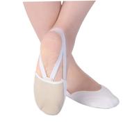 SAFIGLE Antiskid Ballet Dancing Socks for Women and Breathable White Dance Floor Socks with Non Slip Grip and Ankle Tie for Yoga Belly Dance Flats and Indoor Practice