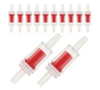 SAFIGLE Aquarium 4.5mm Hose Size 12pcs One Way Check Valve with Ozone Resistance and Abs Material Water Backflow Prevention for Air Pump and Fish Tank for Freshwater Aquariums