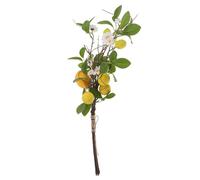SAFIGLE Artificial Lemon Branch with Leaves, Lifelike Green Farmhouse Decor | Foam, Iron and Cloth Construction, Dust Wipe Cleaning, for Vase Arrangements, Window Sills and Tables