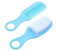 SAFIGLE Baby Brush and Comb Set for Infant Newborn Hair Care, Soft Pp and TPE Material, Smooth to Use and Promote Blood Circulation, Grooming Kit for Baby Massage