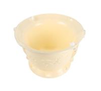 SAFIGLE Balcony Planter Mold for Cement Flower Pot Making Repeated Use and Adaptable Design Options, Geometric Concrete Pot Mold in Beige Plastic for Outdoor and Balcony Plants
