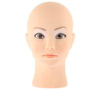 SAFIGLE Bald Mannequin Head Model for Wigs Making and Display Cosmetology Training Head for Makeup Practice for Wigs Hats and Jewelry Presentation