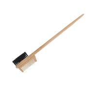 SAFIGLE Bamboo Hair Dyeing Brush Multifunctional Makeup Tool for Eyebrows Hair Cleaning Brush Brow Styling Tool Compact for Travel Natural Look Enhancer