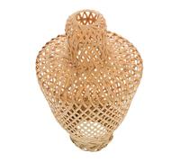 SAFIGLE Bamboo Woven Lantern Shade Nordic Style Outdoor Hanging Lamp for Weddings Home Decor Versatile Vase Candle Holder with Protective Lampshade for Tourist Attractions