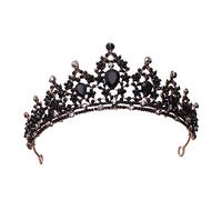 SAFIGLE Baroque Crown Headband for Weddings Parties Crystal Beaded Hair Accessory Elegant Bride Headdress Vintage Alloy Design for Romantic Occasions