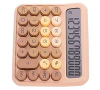 SAFIGLE Basic Calculator Coffee Colour Portable Abs Office Calculator for Desk with Addition and Subtraction Functions for Home and School Use