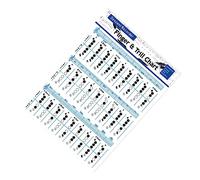 SAFIGLE Bass Recorder Chord Chart on Coated Paper with Printing, Convenient for Practice and Mastery, Featuring Eight-hole Fingering for Beginners and Experienced Players, for Music