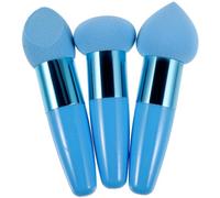 SAFIGLE Beauty Makeup Pens 3pcs Blue Portable Makeup Sponge Set Multipurpose Cosmetic Accessories for Women Travel and Daily Use