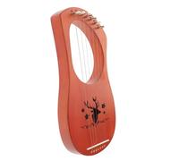 SAFIGLE Beginner Friendly Lyre Harp 7 Tone Portable Handheld Metal String Musical Instrument
