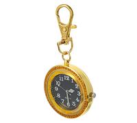 SAFIGLE Big Dial Quartz Pocket Watch with Large Numbers and Rhinestones, Portable Keychain Watch for Boys and Girls and Elderly, Gold Color Suitable for Daily Use