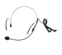 SAFIGLE Black ABS Headset Microphone, Ultra-Thin Double Ear Hook Design, Head-Mounted Mic for TV Presenters, Lecturers, Live Performances and Outdoor Activities