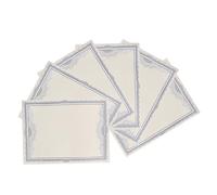 SAFIGLE Blank Graduation A4 Certificate Paper Core Border Easy to Write Two-Side Offset Paper 6 Pieces Per Set Suitable for End of Year Awards and Academic Awards