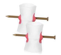 SAFIGLE Bloody Finger Prank Props 2 Pcs Realistic Halloween Trick Nail Through Finger Scary Party Prop for Adults Fun Trick Accessory for April Fool's Day