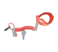 SAFIGLE Boat Kill Switch Lanyard with Whistle, Red Elastic Cord