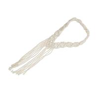 SAFIGLE Bohemian Hair Accessories Cotton Rope Headband Long Macrame Design Woven Hair Decor Beige Nordic Style Chic Elegant for Beach Celebrations