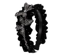SAFIGLE Bow Headband Classic Women Wrinkle Hair Accessory Pleated Face Washing Headband Kawaii Spa Hair Styling Tools