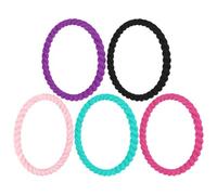 SAFIGLE Bracelet Color Fashionable Elastic for Silicone 5pcs Women Cool Silicone Bangle, Stretch Wristband Fit Simple Jewelry for Everyday Casual Random and Most People Hand Wear