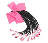 SAFIGLE Braided Ponytail Extension with Bowknot Synthetic Hair Wig for African Children Detachable Hair Accessories for Kids