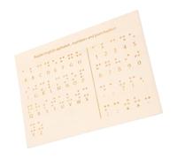 SAFIGLE Braille Letter Number Board for Blind People Educational Wooden Raised Dots Essential Teaching Aid for Vision Impaired for Learning Braille Alphabet