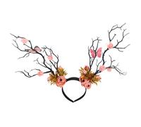 SAFIGLE Butterfly Branch Flower Crown Antler Headband Lightweight Deer Antlers Headpiece for Women Woodland Fairy Renaissance Party Photo Shoot Accessory
