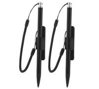 SAFIGLE Capacitive Stylus Pen 2pcs with Anti-lost Lanyard and Clip for Resistive Touchscreen Devices Everyday Use Black Copper Alloy