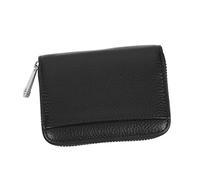 SAFIGLE Card Holder Card Bag Men Wallet Zip up Wallet Portable Wallet Change Storage Pouch Business Card for Men Mens Wallet para Hombre Credit Black Cowhide