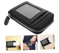 SAFIGLE Card Holders for Women Men Credit Case Zipper Closure Money Clip Card Organizer Compact and Lightweight Travel Essential